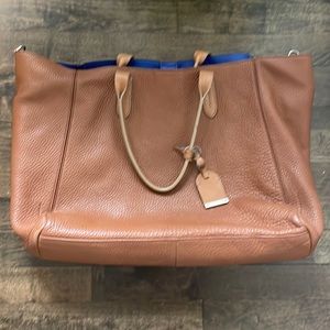 Cole Haan Brown Pebbled Leather Tote